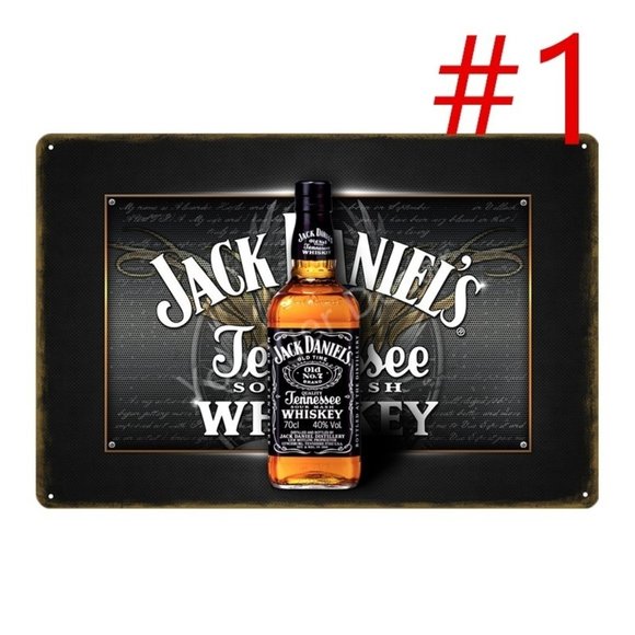 Vintage Whiskey Tin Signs Metal Poster Wall Art - Picture 2 of 8